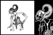 Wayang Bima in black and white, a Branding & Logo Template by Atlantis X Nurman Arbai (Thumbnail 2 of 2)
