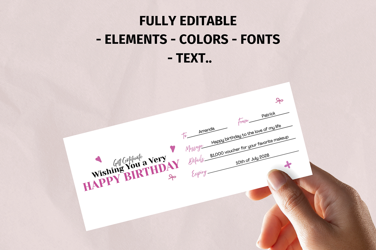 Gift Certificate Canva Template, a Card Template by GraphiCarola (Photo 4 of 8)