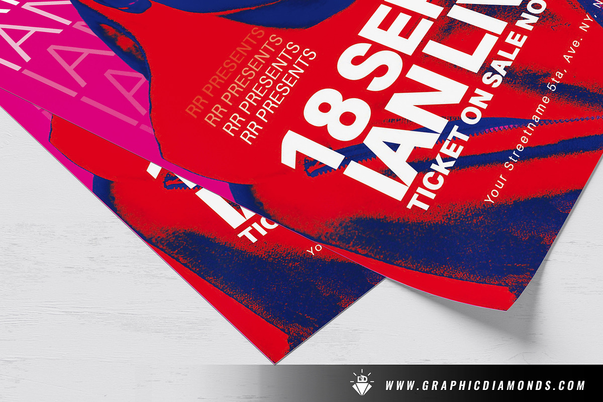 Music Flyer Template, a Flyer Template by GraphicDiamonds (Photo 4 of 6)