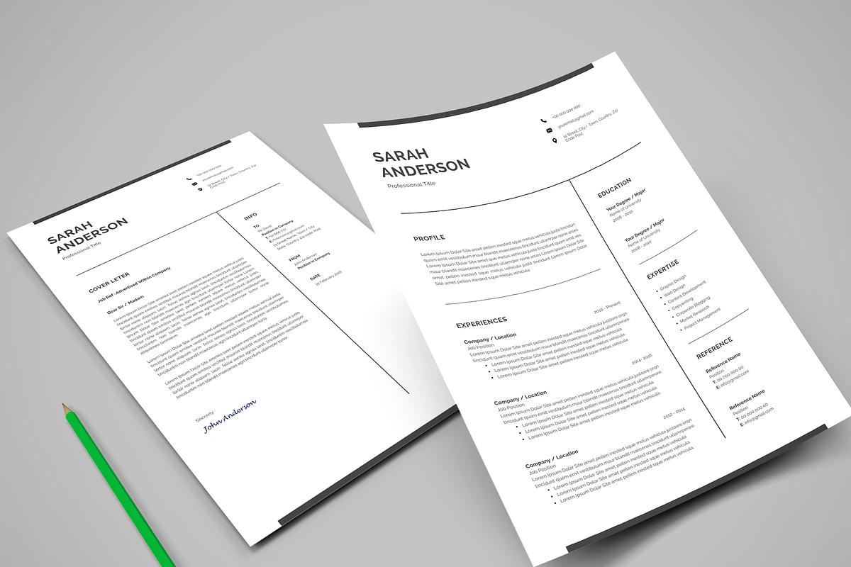 Word Resume/CV, a Resume Template by SlideCo (Photo 3 of 6)