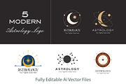 Modern Astrology Logo Collection, a Branding & Logo Template by YUDesignStore (Thumbnail 1 of 15)