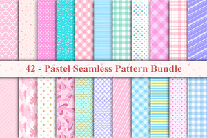 Sweet Pastel Seamless Pattern Set, a Pattern Graphic by Digital Studio