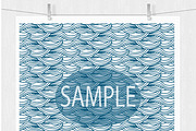 Ocean Blue Waves Digital Paper, a Pattern Graphic by Leska's Digitals (Thumbnail 6 of 6)