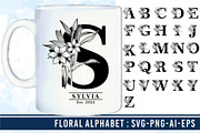 Floral Alphabet Letter SVG Bundle, a Graphic by D2PUTRI (Thumbnail 6 of 15)