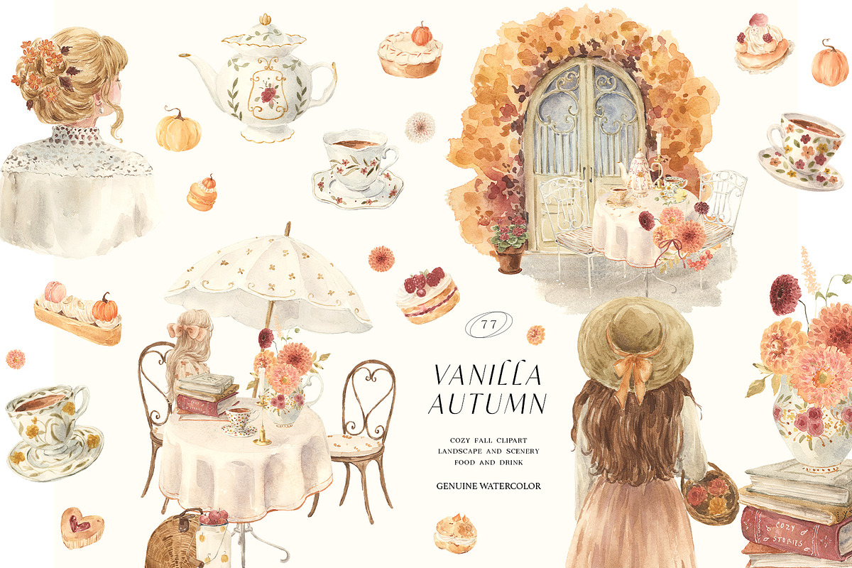 Vanilla Autumn watercolor, a Seasonal Illustration by LiChu Art (Photo 1 of 10)