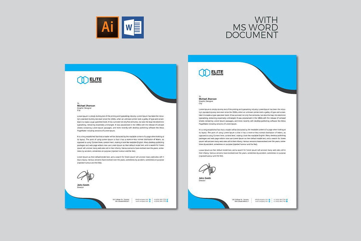 Letterhead MS Word, a Stationery Template by Design'sTRIBE (Photo 3 of 3)
