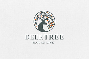 Deer Tree Logo Template