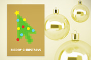 Golden Merry Christmas Postcards Set, a Print Template by McLittle Stock (Thumbnail 2 of 4)