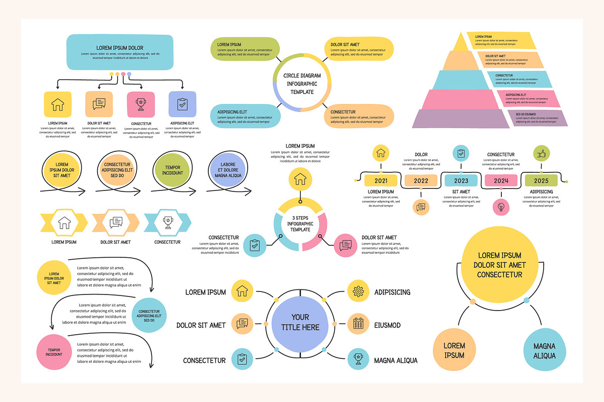 Hand Drawn Infographic Templates, a Graphic by PixMarket