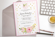 Flower shower party invitation, an Invitation Template by ThePaperOwl (Thumbnail 1 of 2)