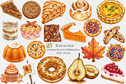 Autumn Dessert Sublimation Clipart, an Illustration by Creative Art (Thumbnail 1 of 8)