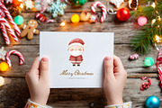 Cute Santa Claus Clipart, a Seasonal Illustration by Housui Patterns (Thumbnail 8 of 13)