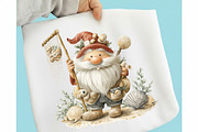 Whimsical Enjoy Beach Gnome Clipart, a Seasonal Illustration by designcity5 (Thumbnail 3 of 5)