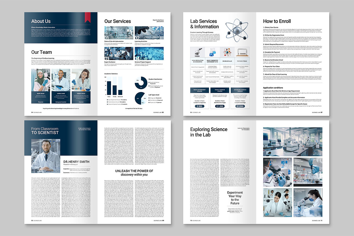 Science Lab Brochure Template, a Brochure Template by BrandPacks
