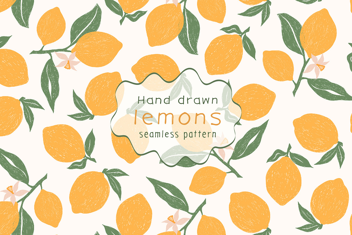 Lemons Pattern, a Pattern Graphic by Groovy Arts (Photo 1 of 5)