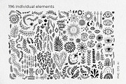 Boho linocut vector collection, an Object Graphic by Yamurchik (Thumbnail 12 of 14)