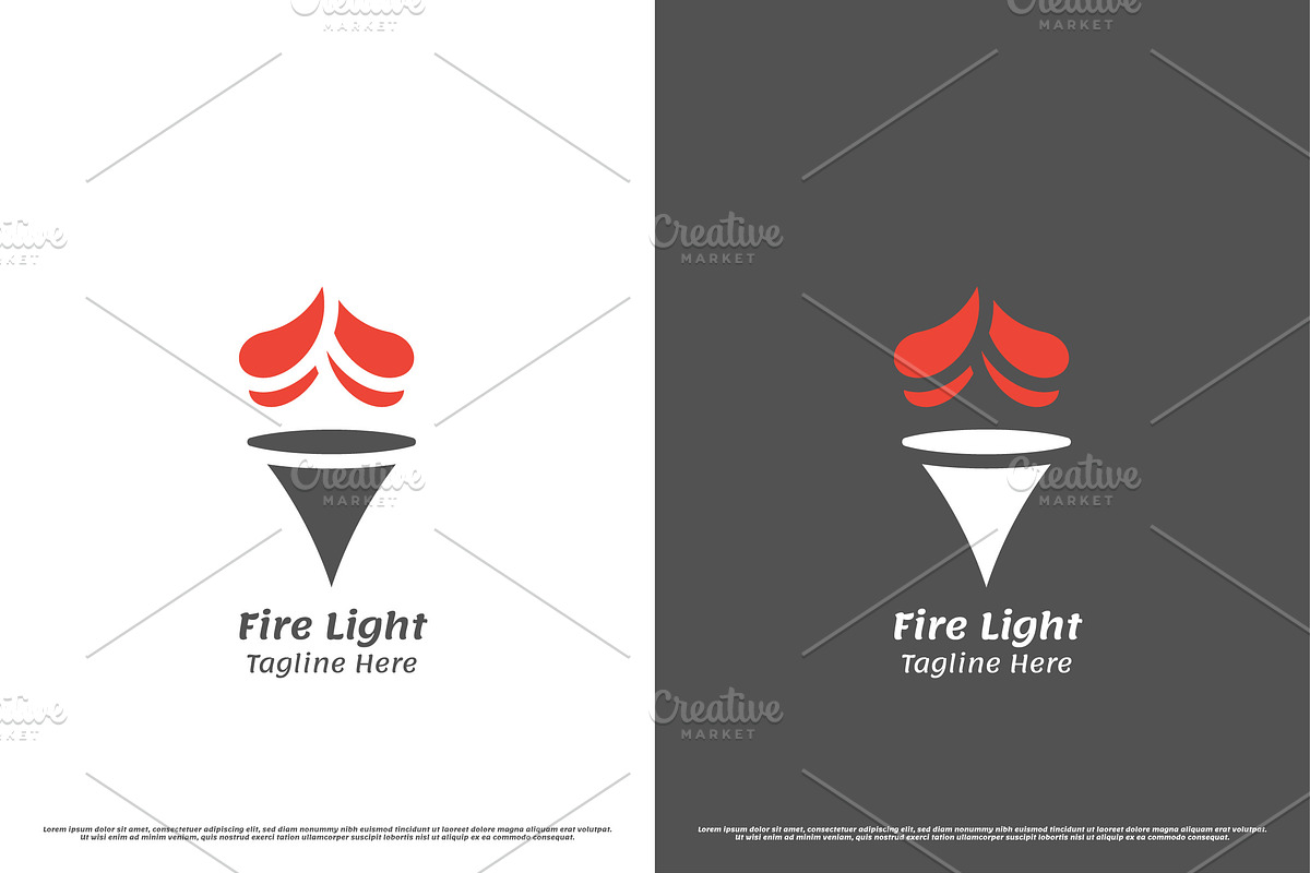 Fire Torch Logo Design Illustration, a Branding & Logo Template by Morvana Crew