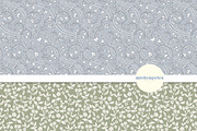 Blue and Green Vintage Florals, a Pattern Graphic by Mieken Petra Designs (Thumbnail 5 of 5)