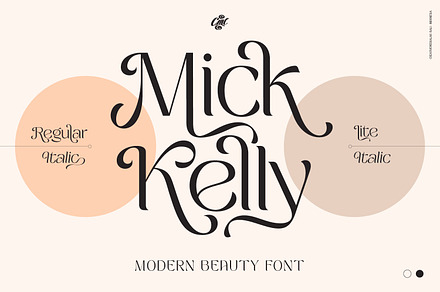 Mick Kelly - Beauty font, a Font by creativemedialab