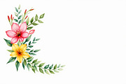 Bright Floral Watercolor Set, an Illustration by jahid234 (Thumbnail 3 of 11)