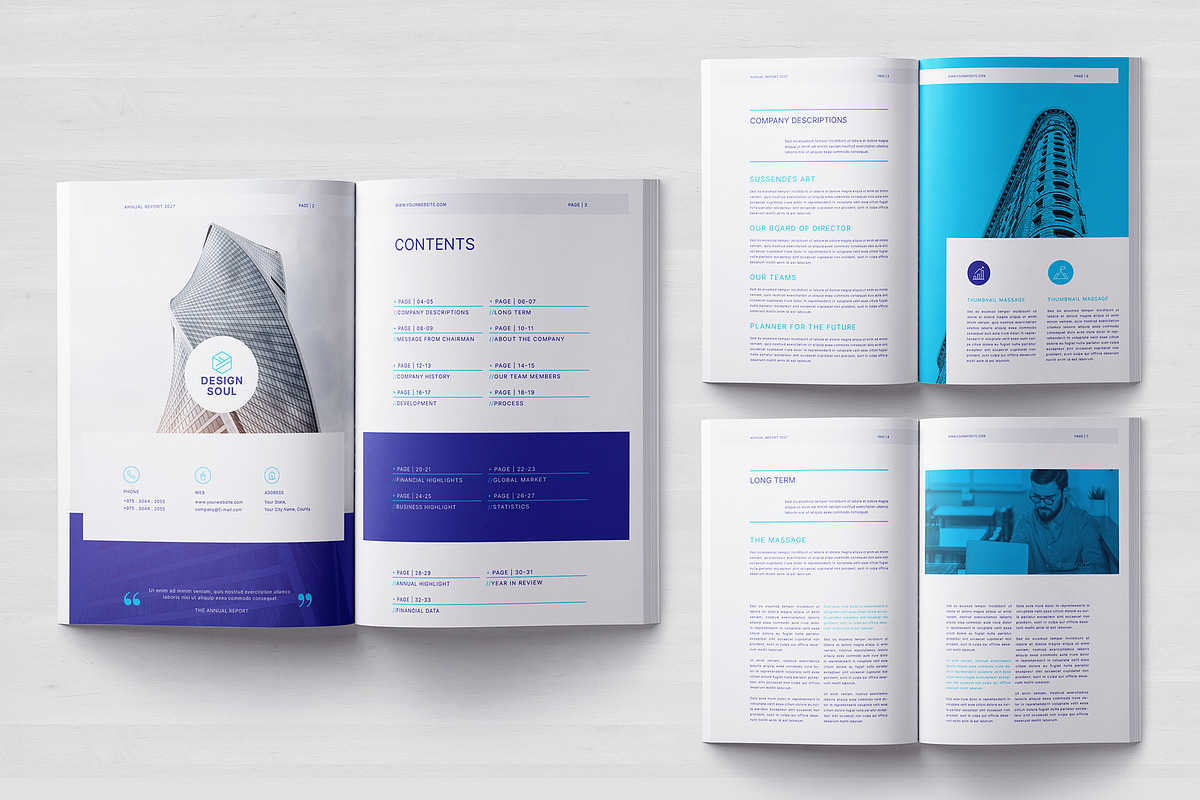 Annual Report Template, a Brochure Template by Designsoul14 (Photo 6 of 12)