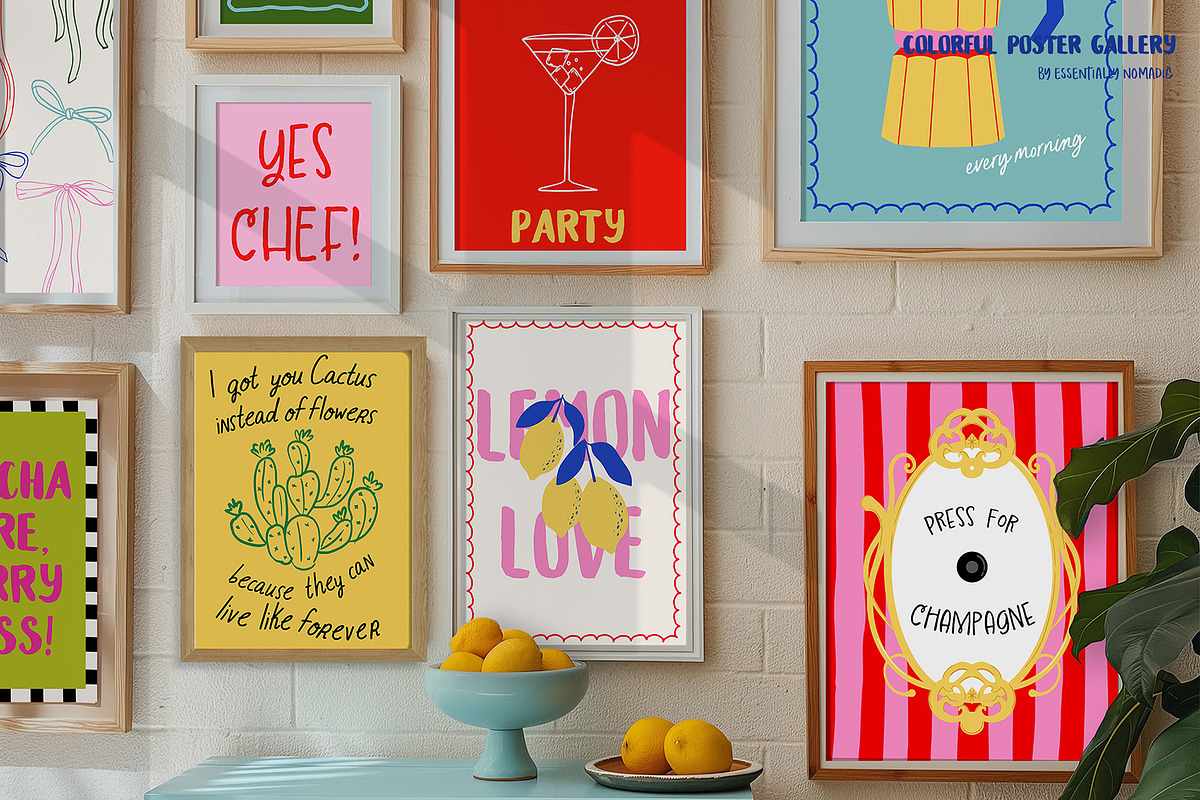 Colorful Posters-Fun Quotes Gallery, a Graphic by Essentially Nomadic (Photo 3 of 12)