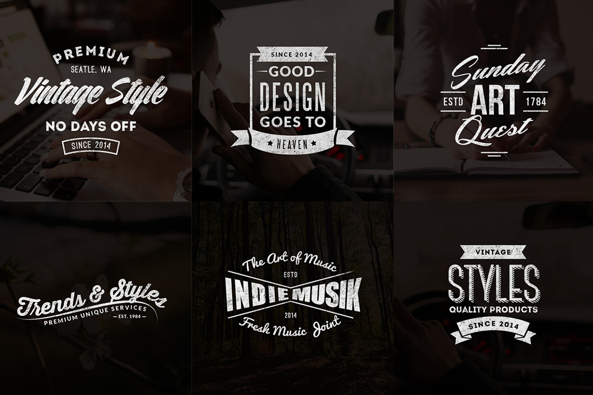 6 Vintage Logos / Labels Templates, a Branding & Logo Template by Arslan (Photo 2 of 3)