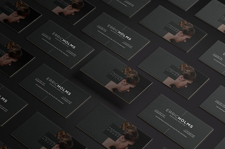 Minimal Black Business Card