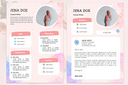 Pink Content Writer Resume Template, a Resume Template by Jaruka (Thumbnail 2 of 2)