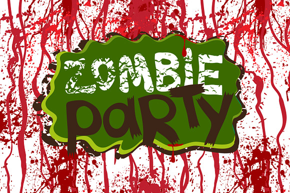 Zombie Patterns With Dripping Blood