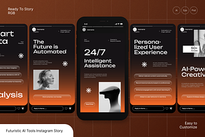 Futuristic AI Tools Instagram Story, a Social Media Template by Annora Studio