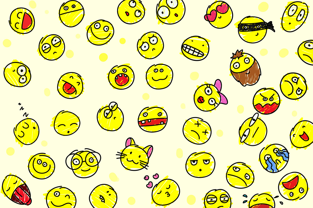 BIG set of cartoon cats and smiles, an Icon by JUBO (Photo 2 of 6)