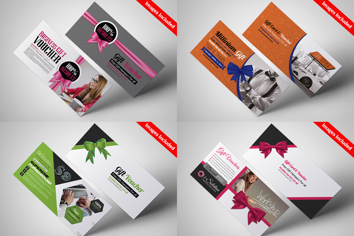 10 Gift Hamper Gift Voucher Bundle, a Card Template by Business Flyers (Photo 2 of 4)