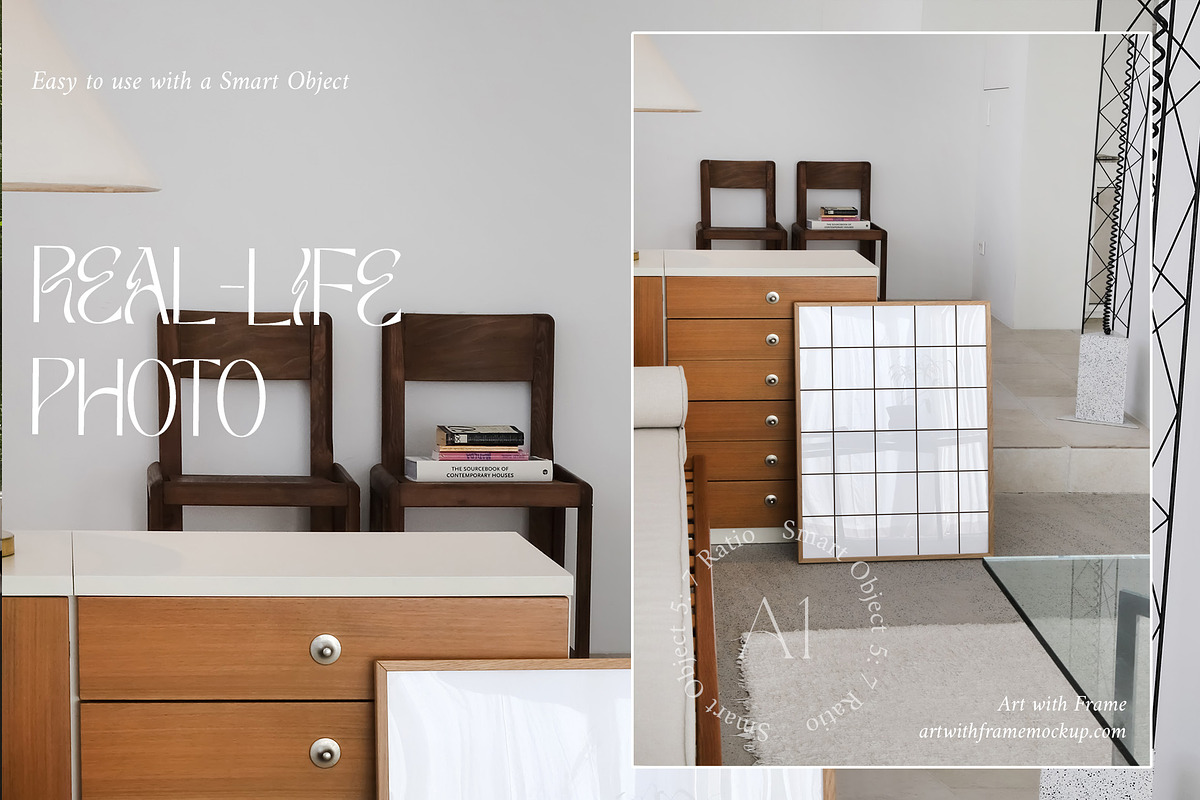 51 Frame Mockups - Vintage Furniture, a Product Mockup by ArtwithFrame (Photo 15 of 50)