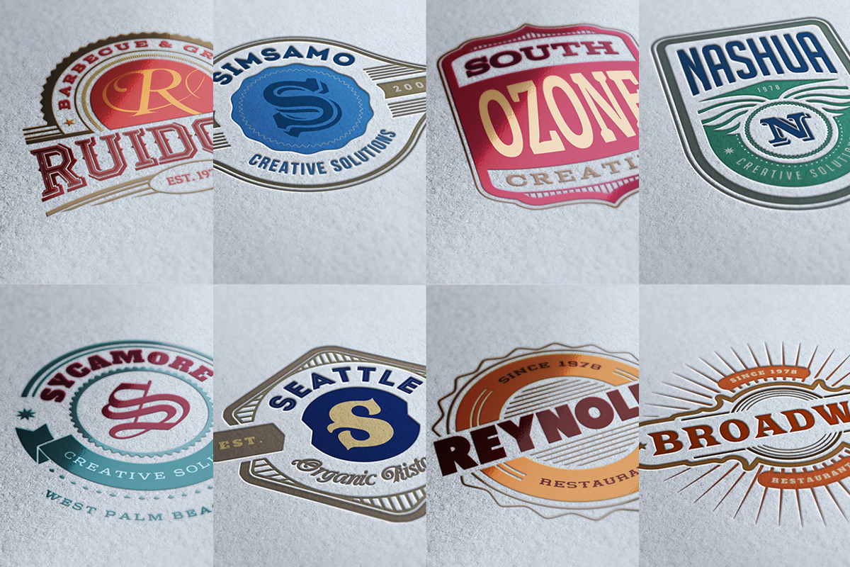 13 Retro Signs or Badges v.3 preview 4