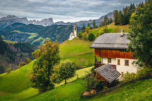 Chapel of St Barbara view, Italy, an Architecture Photo by Alpine Dreams