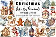 Christmas Laser Cut Ornaments Bundle, a Graphic by CitraGraphics (Thumbnail 1 of 4)