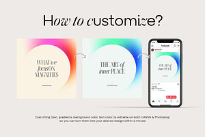 Canva Instagram Gradient Quotes PS