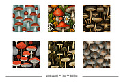 Mushroom Retro Art Patterns, a Pattern Graphic by karenfoleyphoto (Thumbnail 8 of 13)