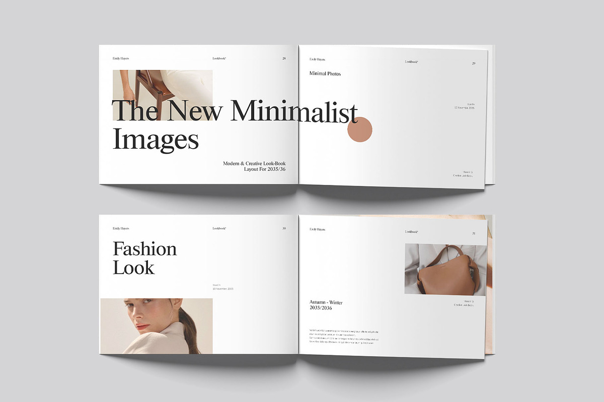 Minimalist Lookbook Landscape, a Magazine Template by DesignCrest (Photo 12 of 17)