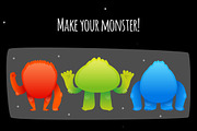Funny monster creation kit, an Object Illustration by nenochka (Thumbnail 2 of 4)
