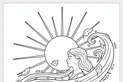 Manifestation Coloring Page, a Person Illustration by Nuvame Arts & Designs (Thumbnail 25 of 27)