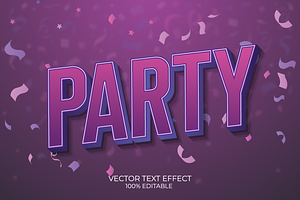 3D Party Text Effect