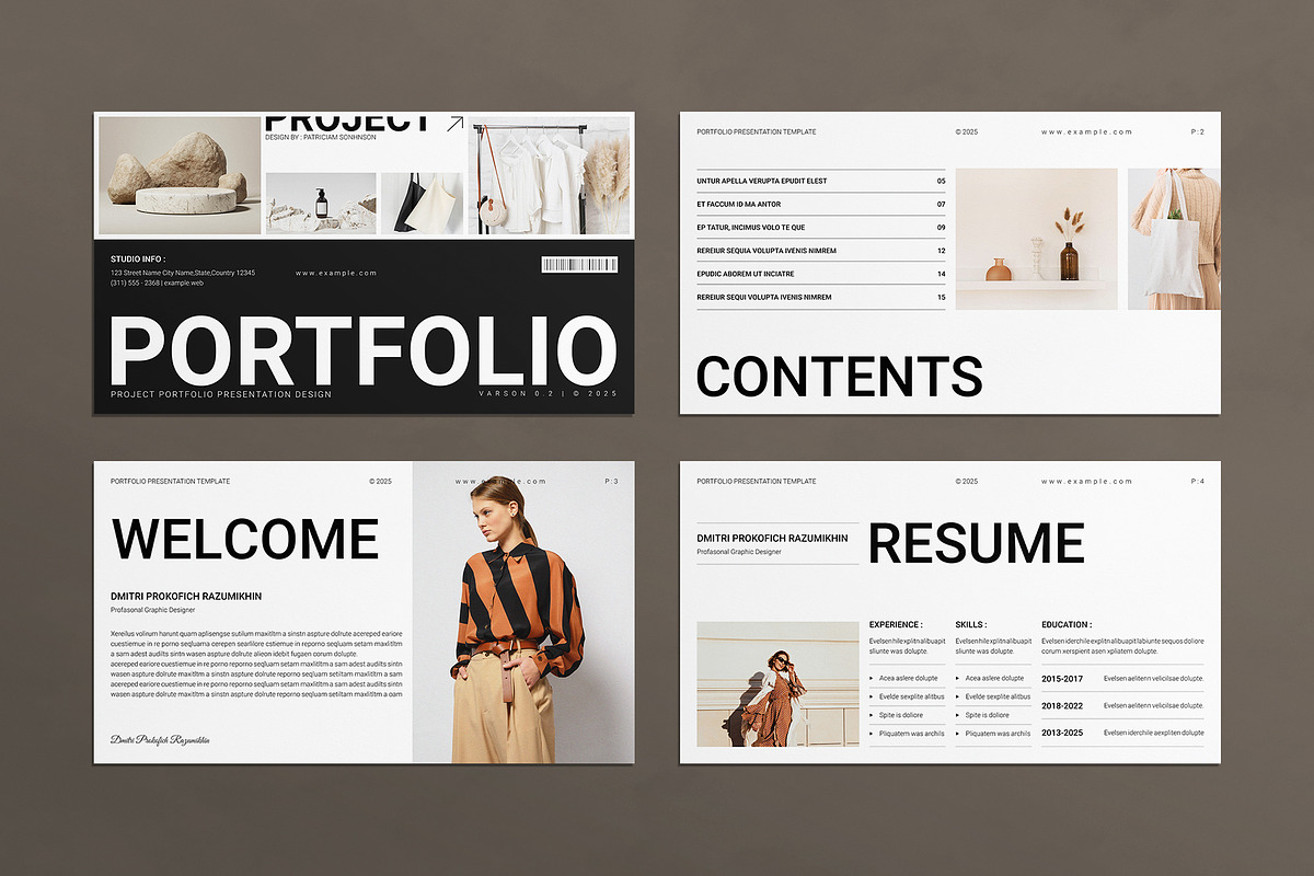 Portfolio Presentation Template, a Presentation Template by E-Type (Photo 2 of 6)