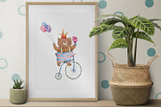 Watercolor Circus Animals Clipart, an Animal Illustration by the_myro (Thumbnail 12 of 16)