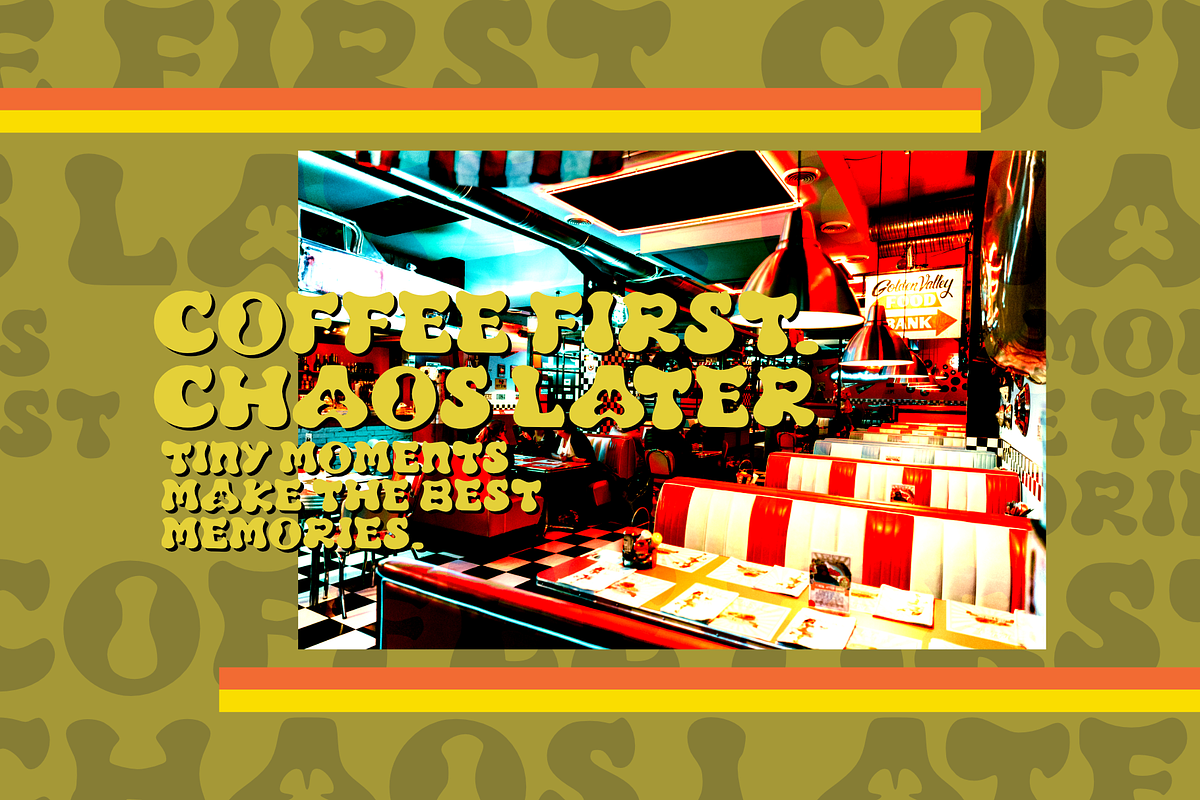 Velvetoon Lava Groovy Retro Font, a Handwritten Font by mesuka (Photo 4 of 5)