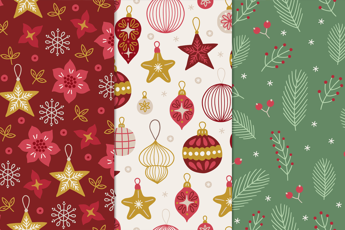 12 Christmas Seamless Patterns, a Pattern Graphic by miumiu