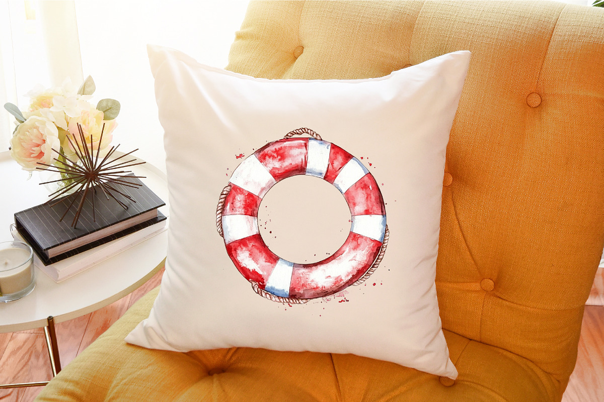 Watercolor Nautical Summer Clipart, an Illustration by Sublimation Artist (Photo 6 of 6)