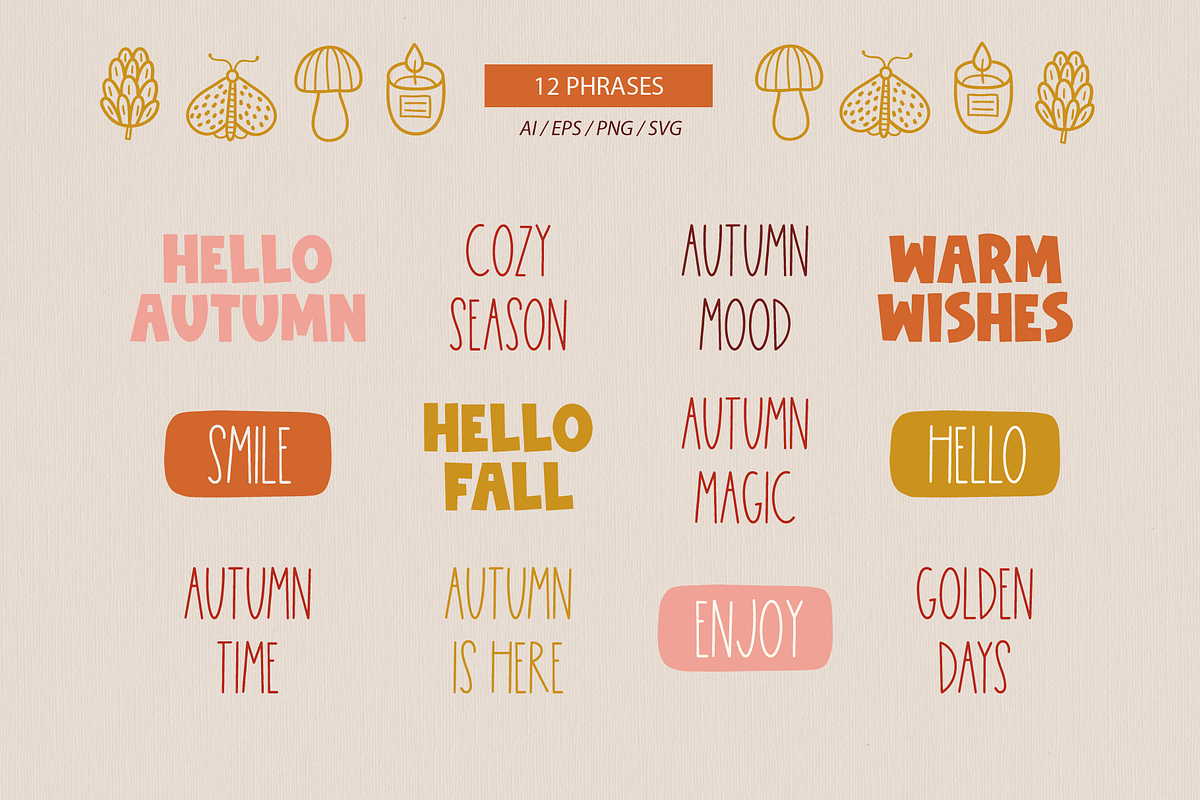 Autumn Charm Kit, a Seasonal Illustration by miumiu (Photo 6 of 15)