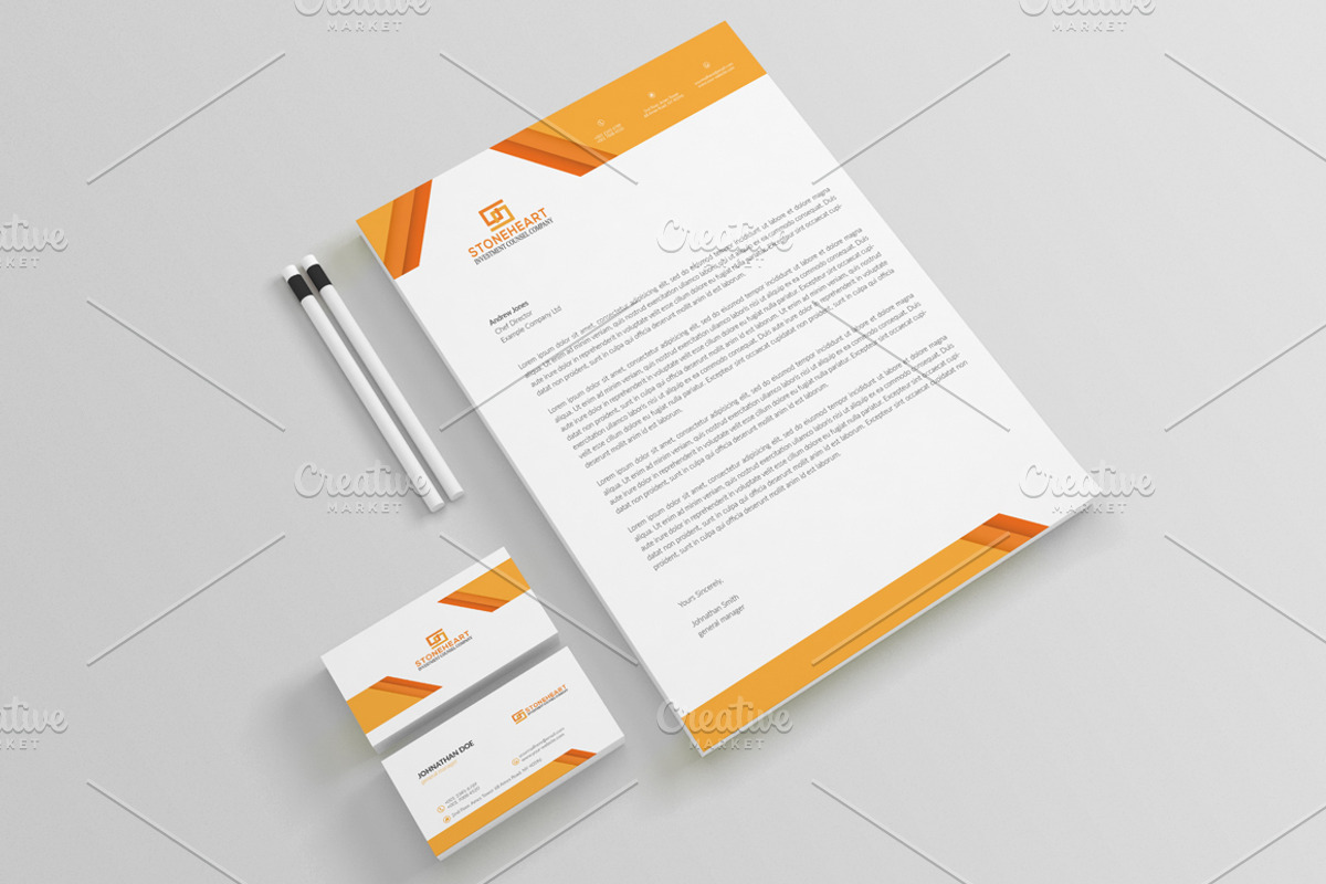 Corporate Business Card & Letterhead, a Stationery Template by BettyDesign (Photo 6 of 7)